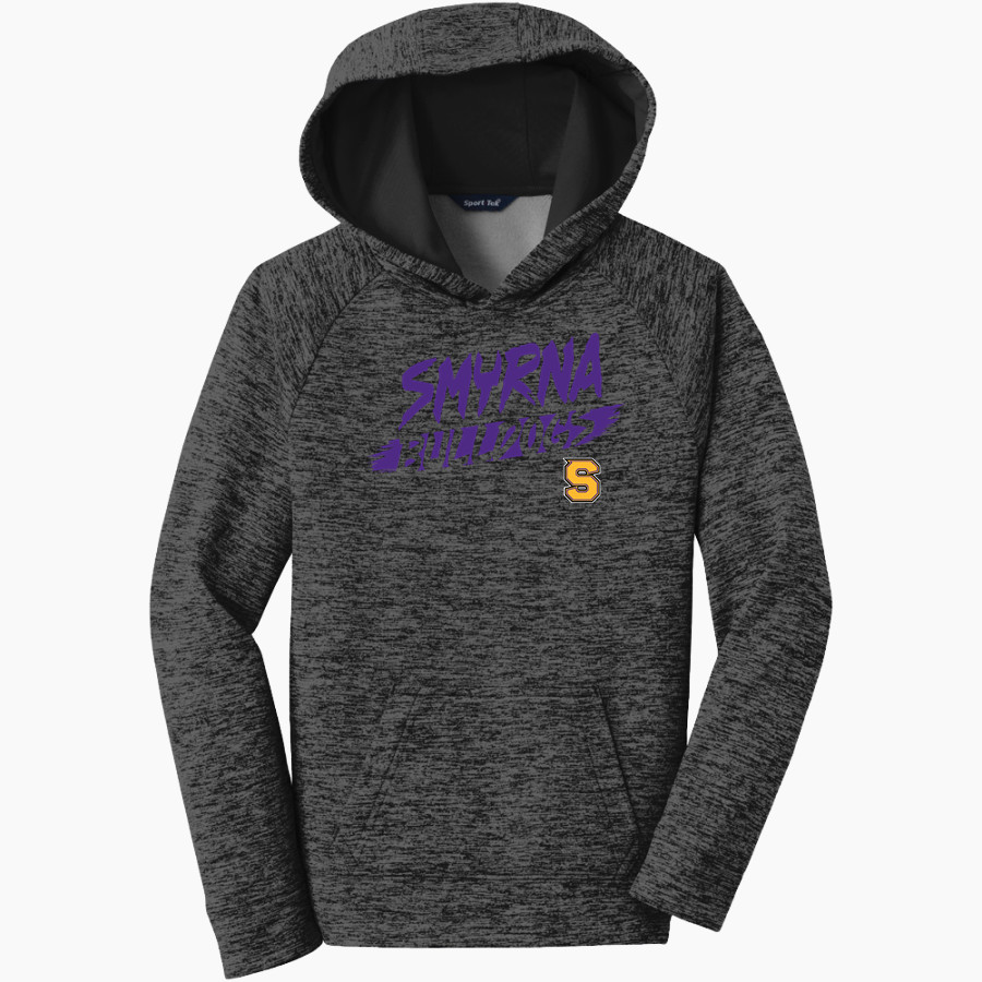 Smyrna Bulldogs Sport-Tek Youth PosiCharge Electric Heather Fleece Hoodie