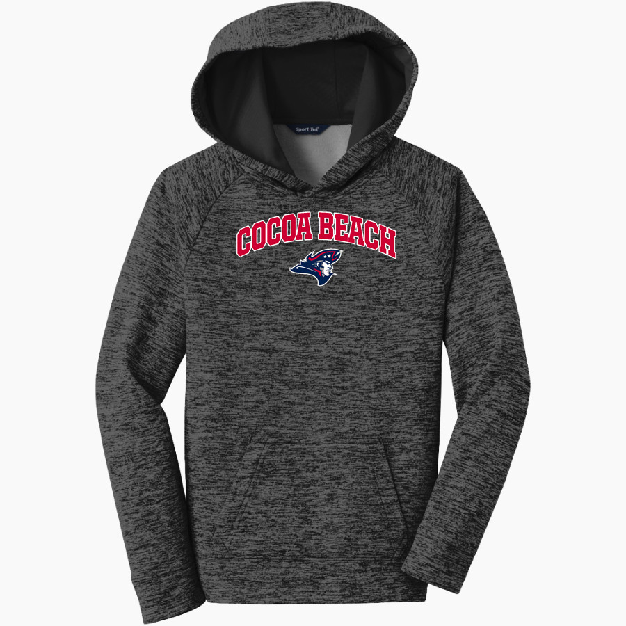 COCOA BEACH SENIOR HIGH SCHOOL MINUTEMEN Sport-Tek Youth PosiCharge Electric Heather Fleece Hoodie