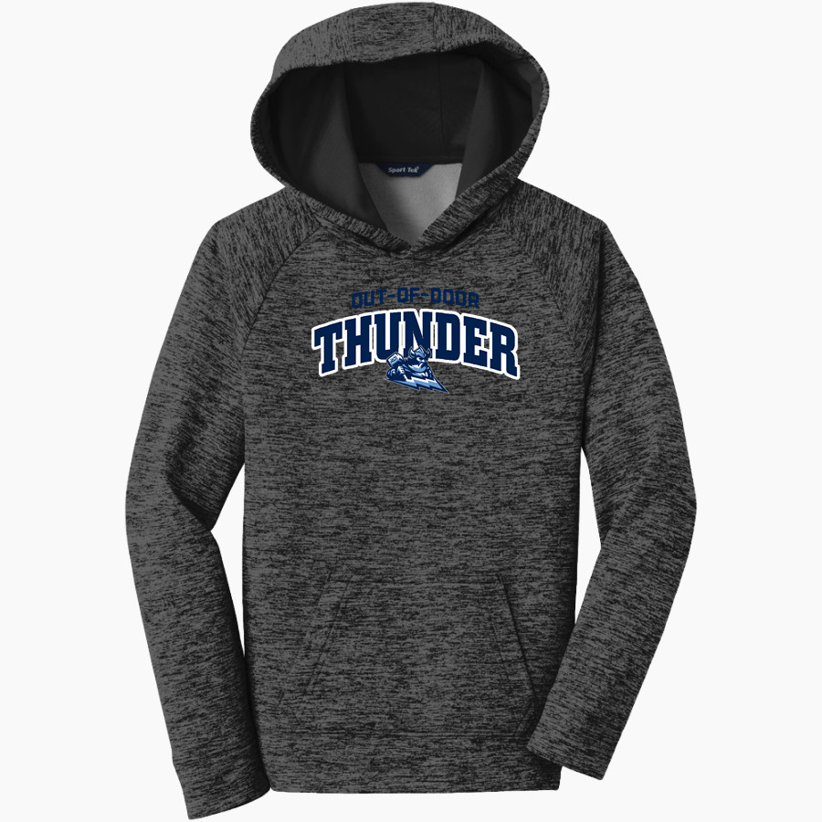 Out-of-Door Thunder Sport-Tek Youth PosiCharge Electric Heather Fleece Hoodie