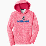 MacArthur Elementary Mustangs <span class="pdp-name-mascot">McArthur Elementary</span> Sport-Tek Youth PosiCharge Electric Heather Fleece Hoodie Front Thumbnail