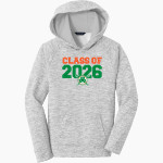 Communion of Saints School Sabres official sideline store Sport-Tek Youth PosiCharge Electric Heather Fleece Hoodie Front Thumbnail