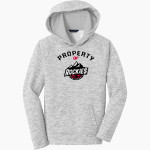 Boulder Rockies Online Store <span class="pdp-name-mascot">Boulder Rockies</span> Sport-Tek Youth PosiCharge Electric Heather Fleece Hoodie Front Thumbnail