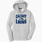 Calvary Lions Sport-Tek Youth PosiCharge Electric Heather Fleece Hoodie Front Thumbnail