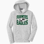 Fuentes Eagles Sport-Tek Youth PosiCharge Electric Heather Fleece Hoodie Front Thumbnail