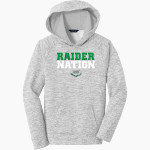 REYNOLDS HIGH SCHOOL RAIDERS <span class="pdp-name-mascot">REYNOLDS RAIDERS</span> Sport-Tek Youth PosiCharge Electric Heather Fleece Hoodie Front Thumbnail
