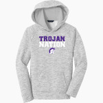 Petaluma Trojans <span class="pdp-name-mascot">Petaluma Trojans</span> Sport-Tek Youth PosiCharge Electric Heather Fleece Hoodie Front Thumbnail
