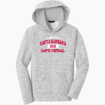 Santa Barbara Saints Football <span class="pdp-name-mascot">Santa Barbara Saints Football</span> Sport-Tek Youth PosiCharge Electric Heather Fleece Hoodie Front Thumbnail