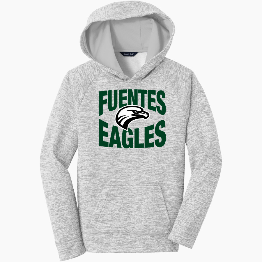 Fuentes Eagles Sport-Tek Youth PosiCharge Electric Heather Fleece Hoodie