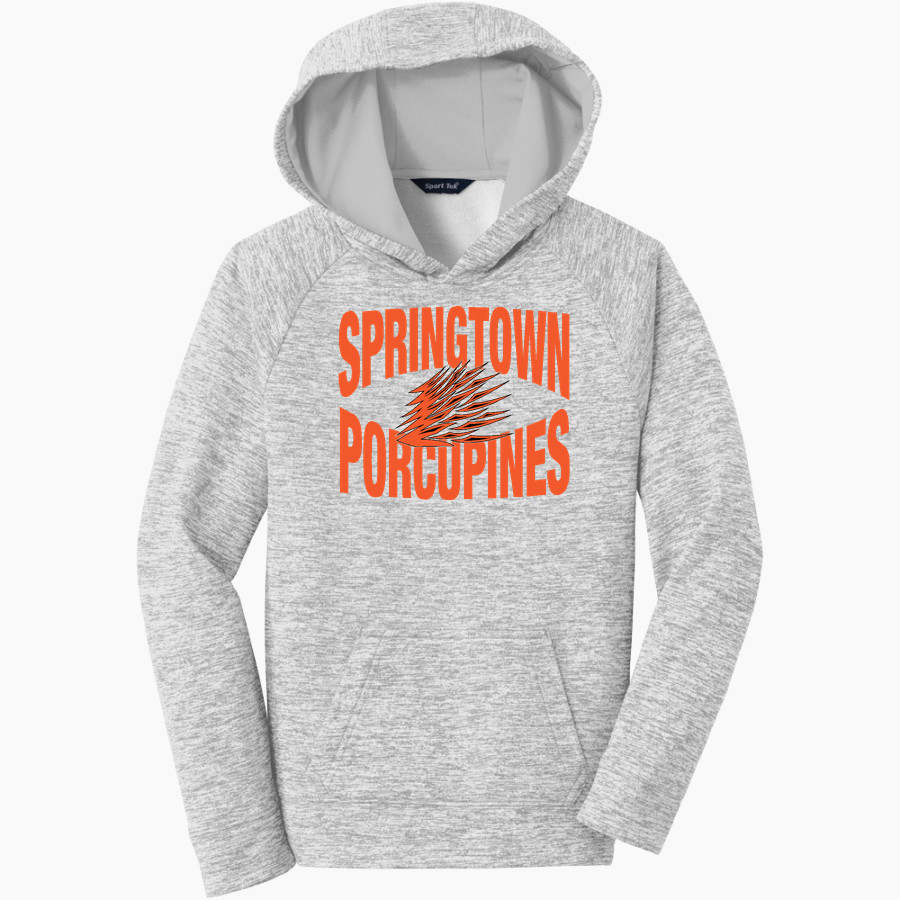 SPRINGTOWN HIGH SCHOOL PORCUPINES Sport-Tek Youth PosiCharge Electric Heather Fleece Hoodie