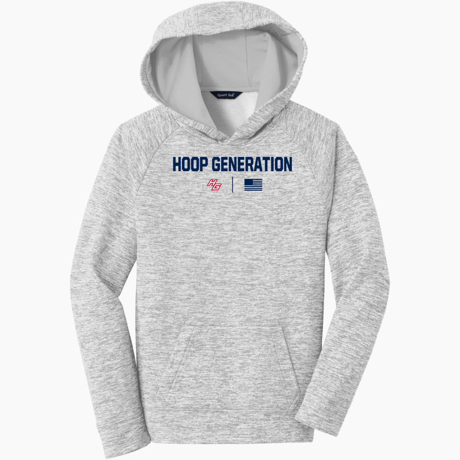 Hoop Generation Hoop Generation <span class="pdp-name-mascot">Hoop Generation Basketball</span> Sport-Tek Youth PosiCharge Electric Heather Fleece Hoodie