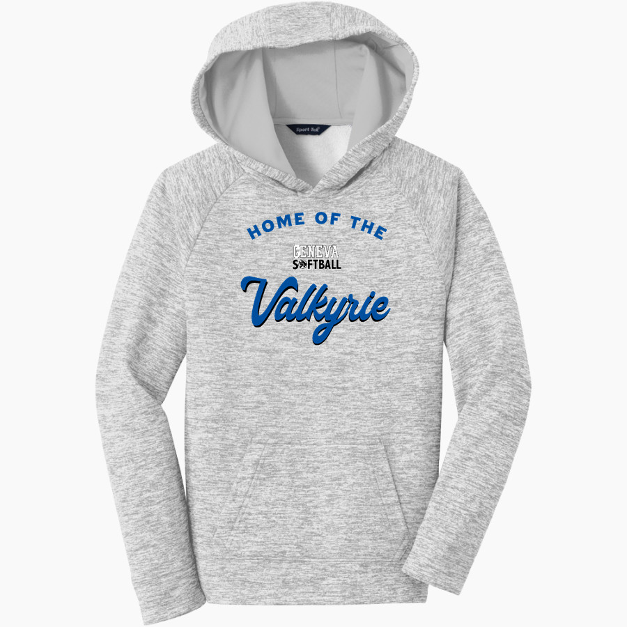 Geneva Valkyrie Sport-Tek Youth PosiCharge Electric Heather Fleece Hoodie