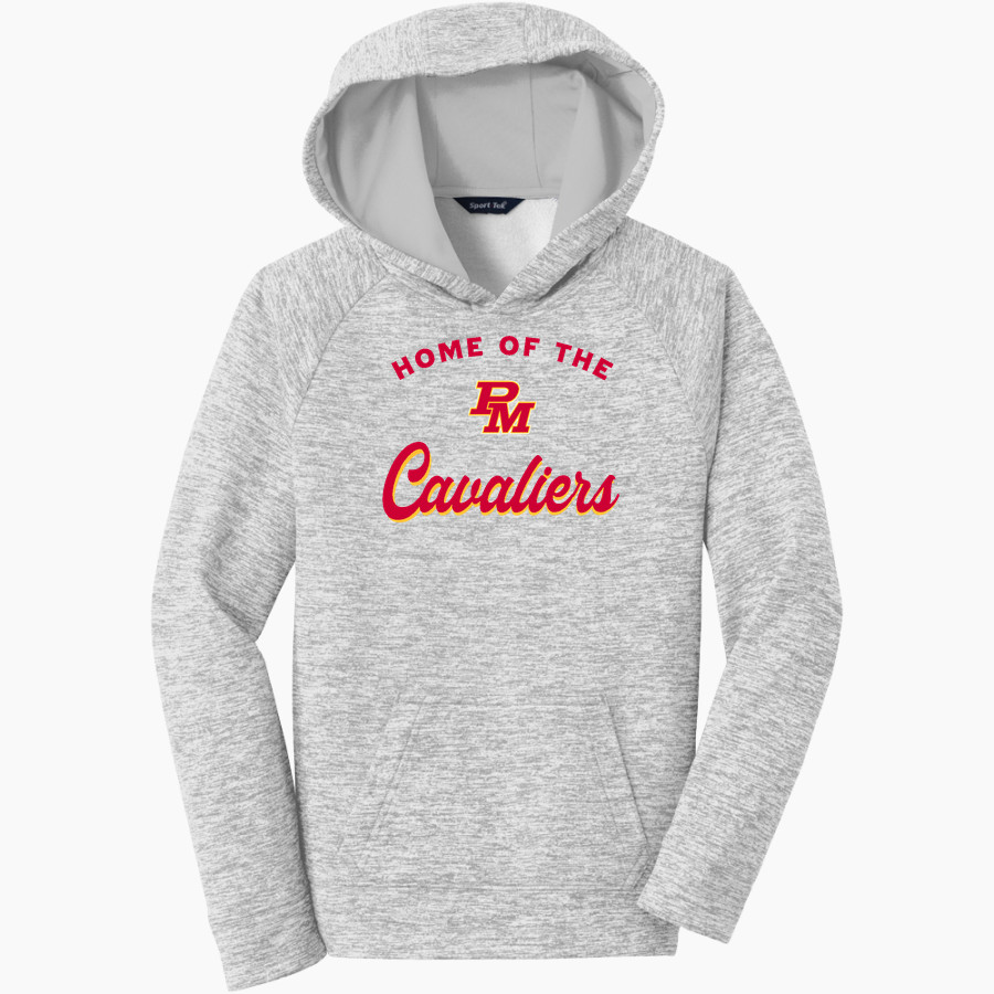 PURCELL MARIAN CAVALIERS official sideline store Sport-Tek Youth PosiCharge Electric Heather Fleece Hoodie