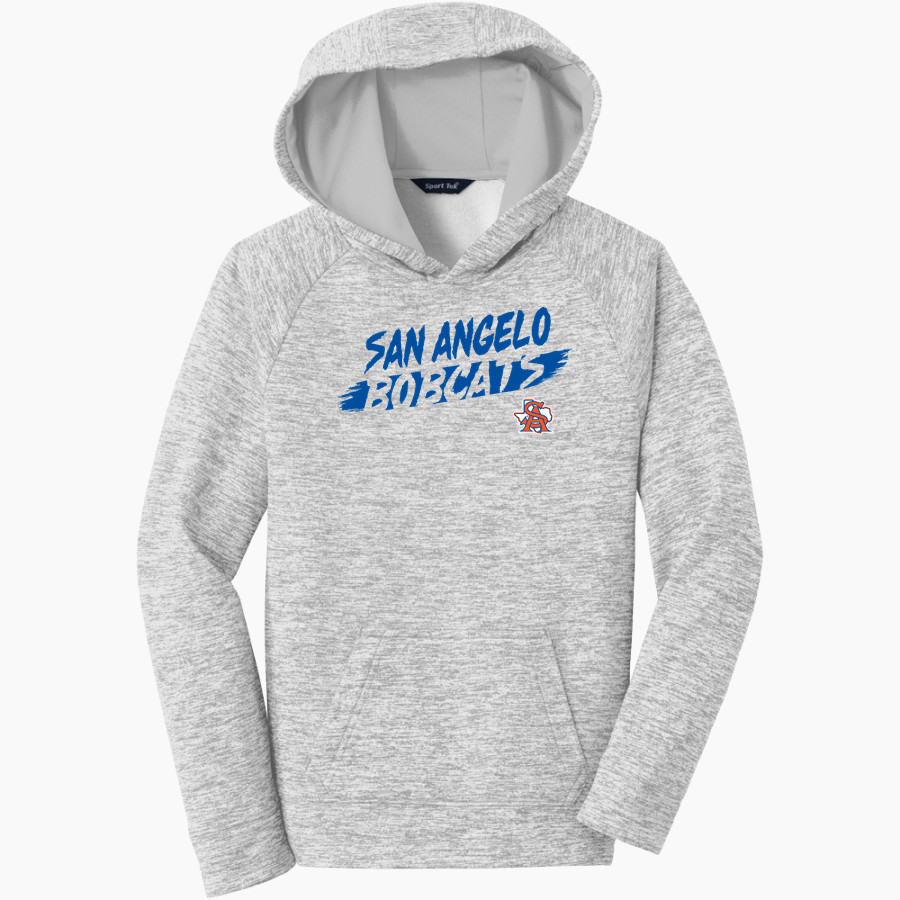 SAN ANGELO CENTRAL HIGH SCHOOL BOBCATS <span class="pdp-name-mascot">SAN ANGELO BOBCATS</span> Sport-Tek Youth PosiCharge Electric Heather Fleece Hoodie