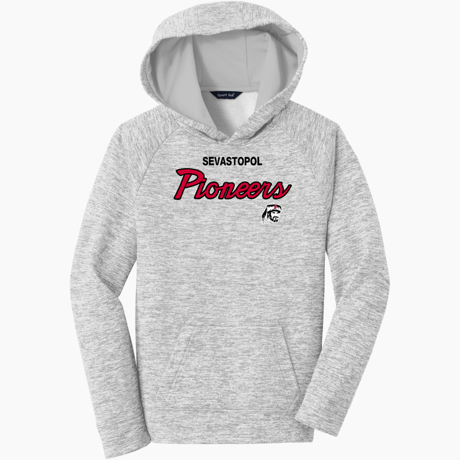 SEVASTOPOL HIGH SCHOOL PIONEERS <span class="pdp-name-mascot">SEVASTOPOL PIONEERS</span> Sport-Tek Youth PosiCharge Electric Heather Fleece Hoodie