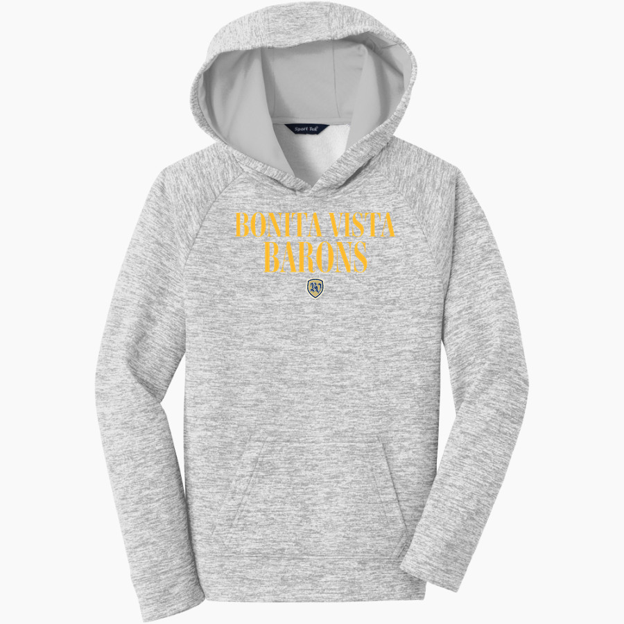 BONITA VISTA HIGH SCHOOL BARONS <span class="pdp-name-mascot">BONITA VISTA BARONS</span> Sport-Tek Youth PosiCharge Electric Heather Fleece Hoodie