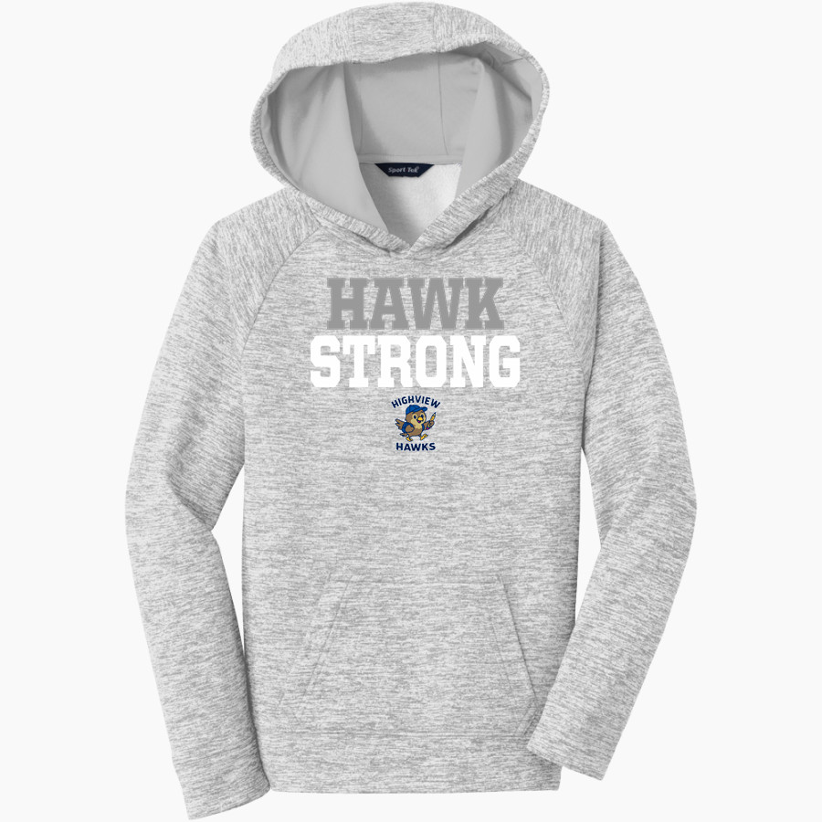 Highview Hawks <span class="pdp-name-mascot">Highview Elementary School Hawks</span> Sport-Tek Youth PosiCharge Electric Heather Fleece Hoodie