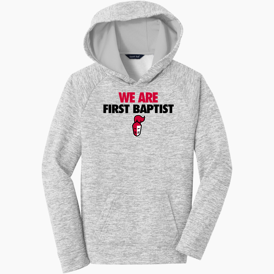 FIRST BAPTIST CHRISTIAN SCHOOL KNIGHTS <span class="pdp-name-mascot">FIRST BAPTIST KNIGHTS</span> Sport-Tek Youth PosiCharge Electric Heather Fleece Hoodie