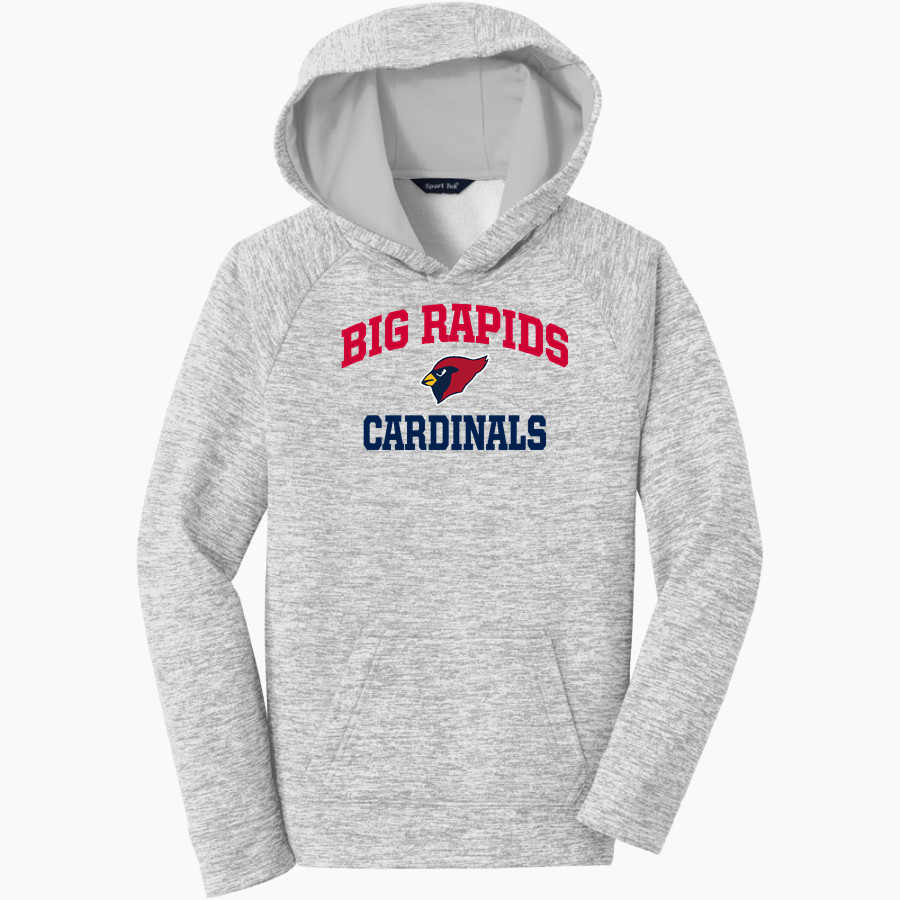 Big Rapids Cardinals <span class="pdp-name-mascot">Big Rapids Cardinals</span> Sport-Tek Youth PosiCharge Electric Heather Fleece Hoodie
