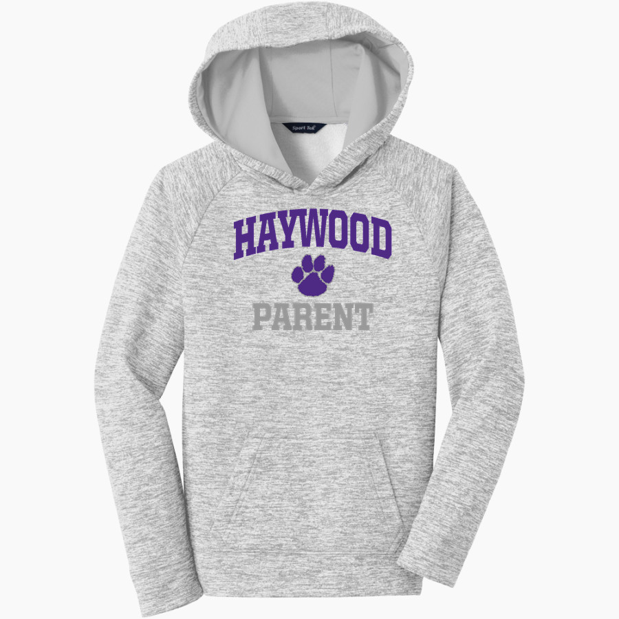 HAYWOOD TOMCATS ONLINE STORE <span class="pdp-name-mascot">HAYWOOD TOMCATS</span> Sport-Tek Youth PosiCharge Electric Heather Fleece Hoodie