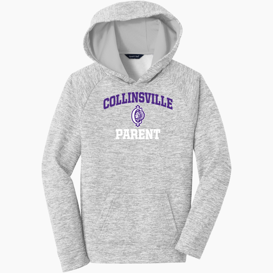 Collinsville Kahoks Sport-Tek Youth PosiCharge Electric Heather Fleece Hoodie