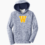 Westover Wildcats <span class="pdp-name-mascot">Westover School Wildcats</span> Sport-Tek Youth PosiCharge Electric Heather Fleece Hoodie Front Thumbnail