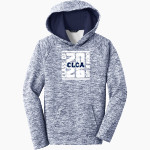 Crown of Life Knights <span class="pdp-name-mascot">Crown of Life Christian Academy Knights</span> Sport-Tek Youth PosiCharge Electric Heather Fleece Hoodie Front Thumbnail