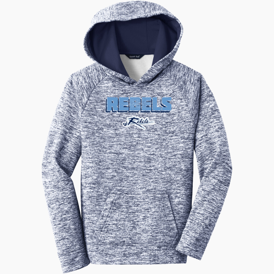 PATRICK HENRY HIGH SCHOOL REBELS <span class="pdp-name-mascot">PATRICK HENRY REBELS</span> Sport-Tek Youth PosiCharge Electric Heather Fleece Hoodie