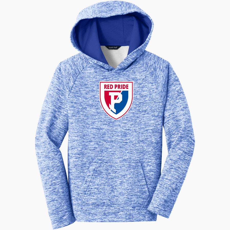 Plainfield Quakers <span class="pdp-name-mascot">Plainfield Quakers</span> Sport-Tek Youth PosiCharge Electric Heather Fleece Hoodie