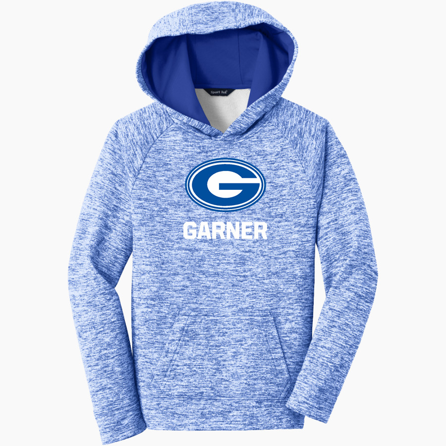 Garner Yearlings <span class="pdp-name-mascot">Garner Yearlings</span> Sport-Tek Youth PosiCharge Electric Heather Fleece Hoodie
