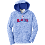Plainfield Quakers <span class="pdp-name-mascot">Plainfield Quakers</span> Sport-Tek Youth PosiCharge Electric Heather Fleece Hoodie Front Thumbnail