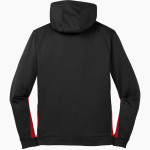 PORTSMOUTH ABBEY SCHOOL RAVENS Sport-Tek Youth Sport-Wick Fleece Colorblock Hooded Pullover Back Thumbnail