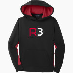 BVSA BOBBY VALENTINE'S SP <span class="pdp-name-mascot">BOBBY VALENTINE'S SPORTS ACADEMY</span> Sport-Tek Youth Sport-Wick Fleece Colorblock Hooded Pullover Front Thumbnail