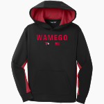 Wamego Raiders <span class="pdp-name-mascot">Wamego Raiders</span> Sport-Tek Youth Sport-Wick Fleece Colorblock Hooded Pullover Front Thumbnail