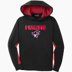 WESTWOOD HIGH SCHOOL PATRIOTS <span class="pdp-name-mascot">WESTWOOD PATRIOTS</span> Sport-Tek Youth Sport-Wick Fleece Colorblock Hooded Pullover Front Thumbnail