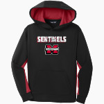 Marquette Sentinels Sport-Tek Youth Sport-Wick Fleece Colorblock Hooded Pullover Front Thumbnail