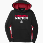 Hayfork Timberjacks Sport-Tek Youth Sport-Wick Fleece Colorblock Hooded Pullover Front Thumbnail