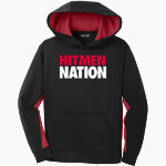 Hays Hitmen <span class="pdp-name-mascot">Hays Hitmen </span> Sport-Tek Youth Sport-Wick Fleece Colorblock Hooded Pullover Front Thumbnail