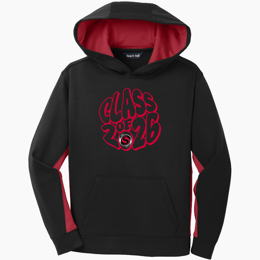 Stonybrook Red Storm <span class="pdp-name-mascot">Stonybrook Middle and Intermediate School Red Storm</span> Sport-Tek Youth Sport-Wick Fleece Colorblock Hooded Pullover