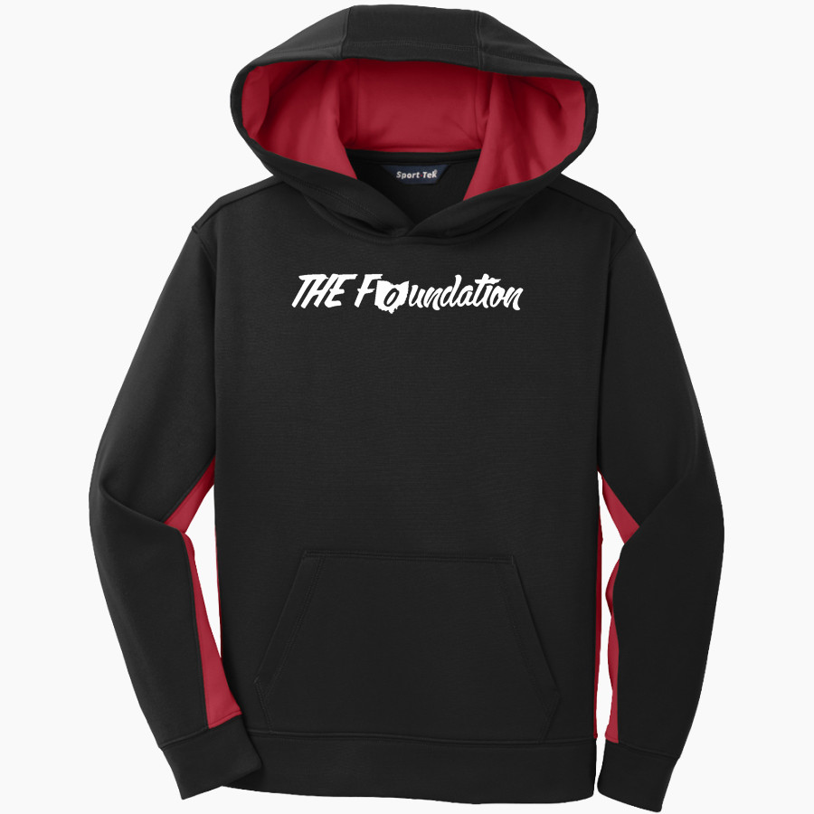The Foundation The Foundation <span class="pdp-name-mascot">The Foundation</span> Sport-Tek Youth Sport-Wick Fleece Colorblock Hooded Pullover