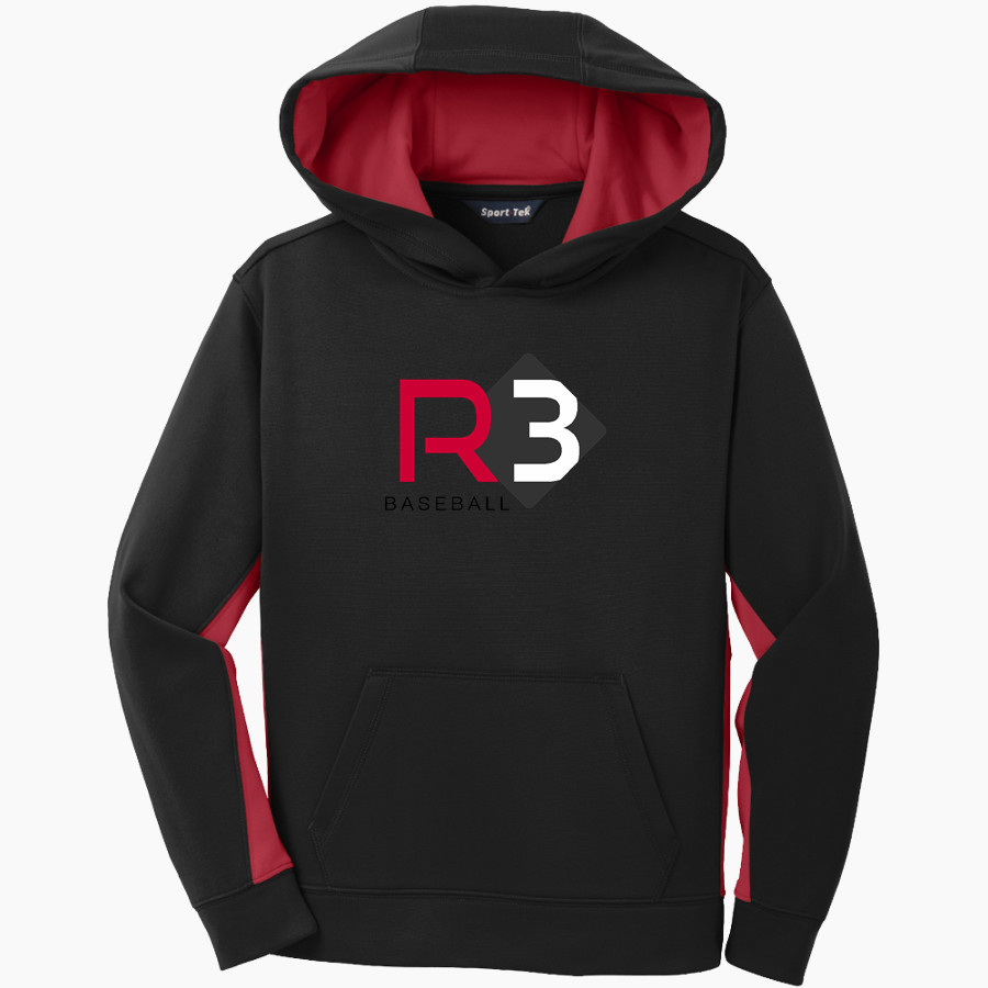 BVSA BOBBY VALENTINE'S SP <span class="pdp-name-mascot">BOBBY VALENTINE'S SPORTS ACADEMY</span> Sport-Tek Youth Sport-Wick Fleece Colorblock Hooded Pullover