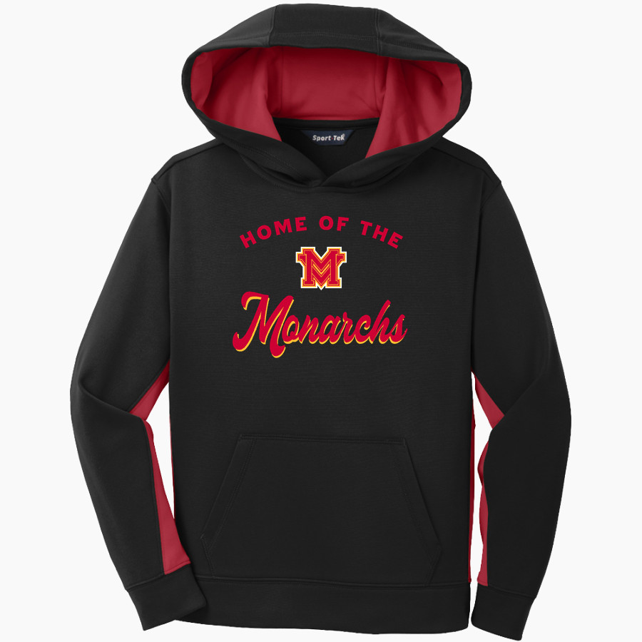 MONTE VISTA HIGH SCHOOL MONARCHS <span class="pdp-name-mascot">MONTE VISTA MONARCHS</span> Sport-Tek Youth Sport-Wick Fleece Colorblock Hooded Pullover