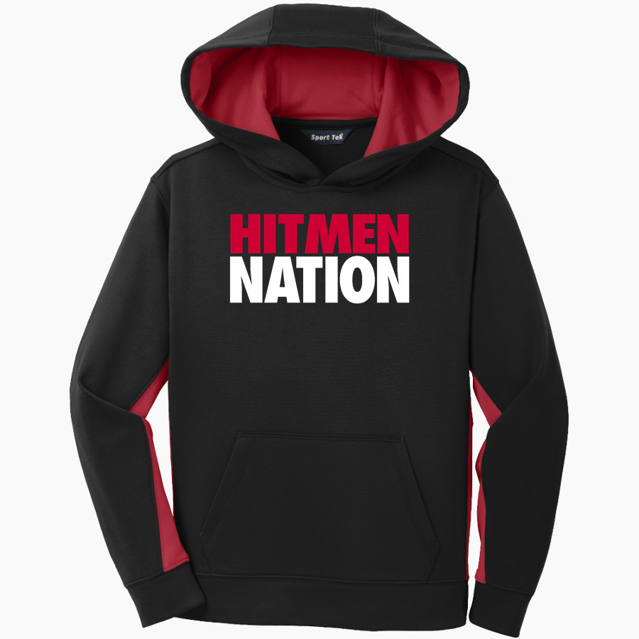Hays Hitmen <span class="pdp-name-mascot">Hays Hitmen </span> Sport-Tek Youth Sport-Wick Fleece Colorblock Hooded Pullover