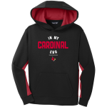 St. Clement Cardinals <span class="pdp-name-mascot">St. Clement School Cardinals</span> Sport-Tek Youth Sport-Wick Fleece Colorblock Hooded Pullover Front Thumbnail