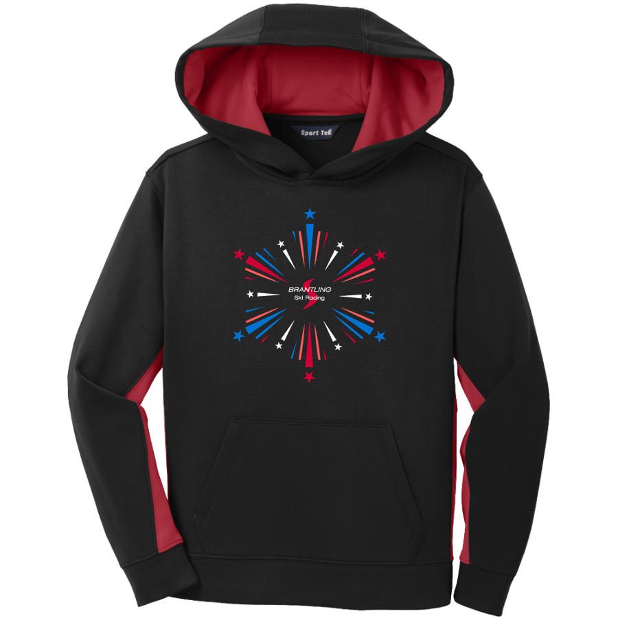 BRANTLING SKI RACING ASSOCIATION <span class="pdp-name-mascot">BRANTLING SKI RACING ASSOCIATION</span> Sport-Tek Youth Sport-Wick Fleece Colorblock Hooded Pullover