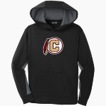 Creekside Seminoles Sport-Tek Youth Sport-Wick Fleece Colorblock Hooded Pullover Front Thumbnail