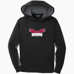 Saint John School Red hawks <span class="pdp-name-mascot">Saint John School Red hawks</span> Sport-Tek Youth Sport-Wick Fleece Colorblock Hooded Pullover Front Thumbnail