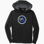 Dedication To Community DTC Sport-Tek Youth Sport-Wick Fleece Colorblock Hooded Pullover Front Thumbnail