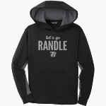 Dr. Thomas Randle Lions <span class="pdp-name-mascot">Thomas Randle HS Lions</span> Sport-Tek Youth Sport-Wick Fleece Colorblock Hooded Pullover Front Thumbnail