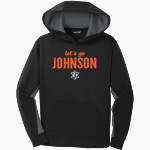 Johnson Atom Smashers <span class="pdp-name-mascot">Sol C. Johnson Atom Smashers</span> Sport-Tek Youth Sport-Wick Fleece Colorblock Hooded Pullover Front Thumbnail