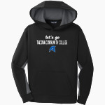 Tacoma Community College Titans <span class="pdp-name-mascot">Tacoma Community College Titans</span> Sport-Tek Youth Sport-Wick Fleece Colorblock Hooded Pullover Front Thumbnail
